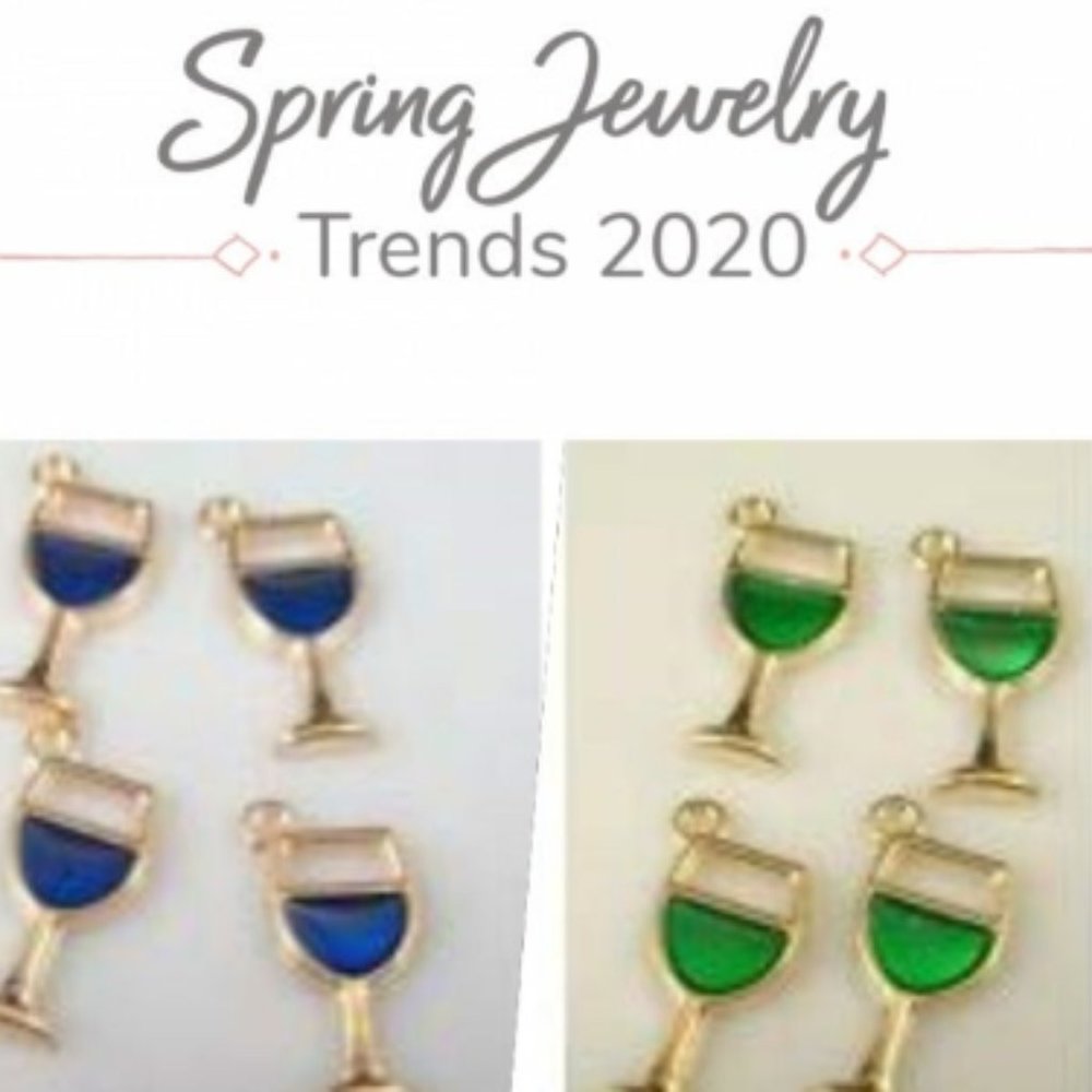 8 Wine Charms For Jewelry & Craft Making